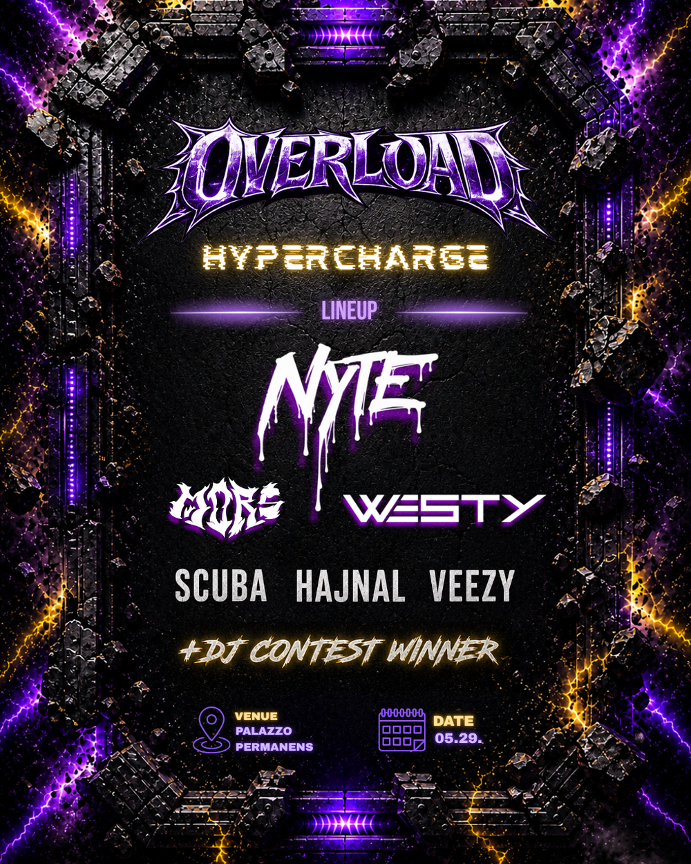 Flyer for OVERLOAD: HYPERCHARGE